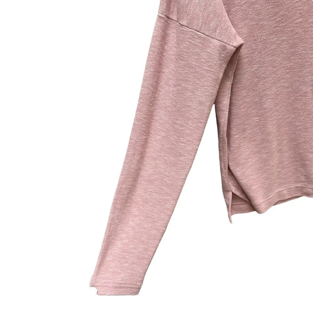 J. Crew Vintage Fleece Sweater Pink V-Neck Pullover Coquette Casual‎ Preppy M